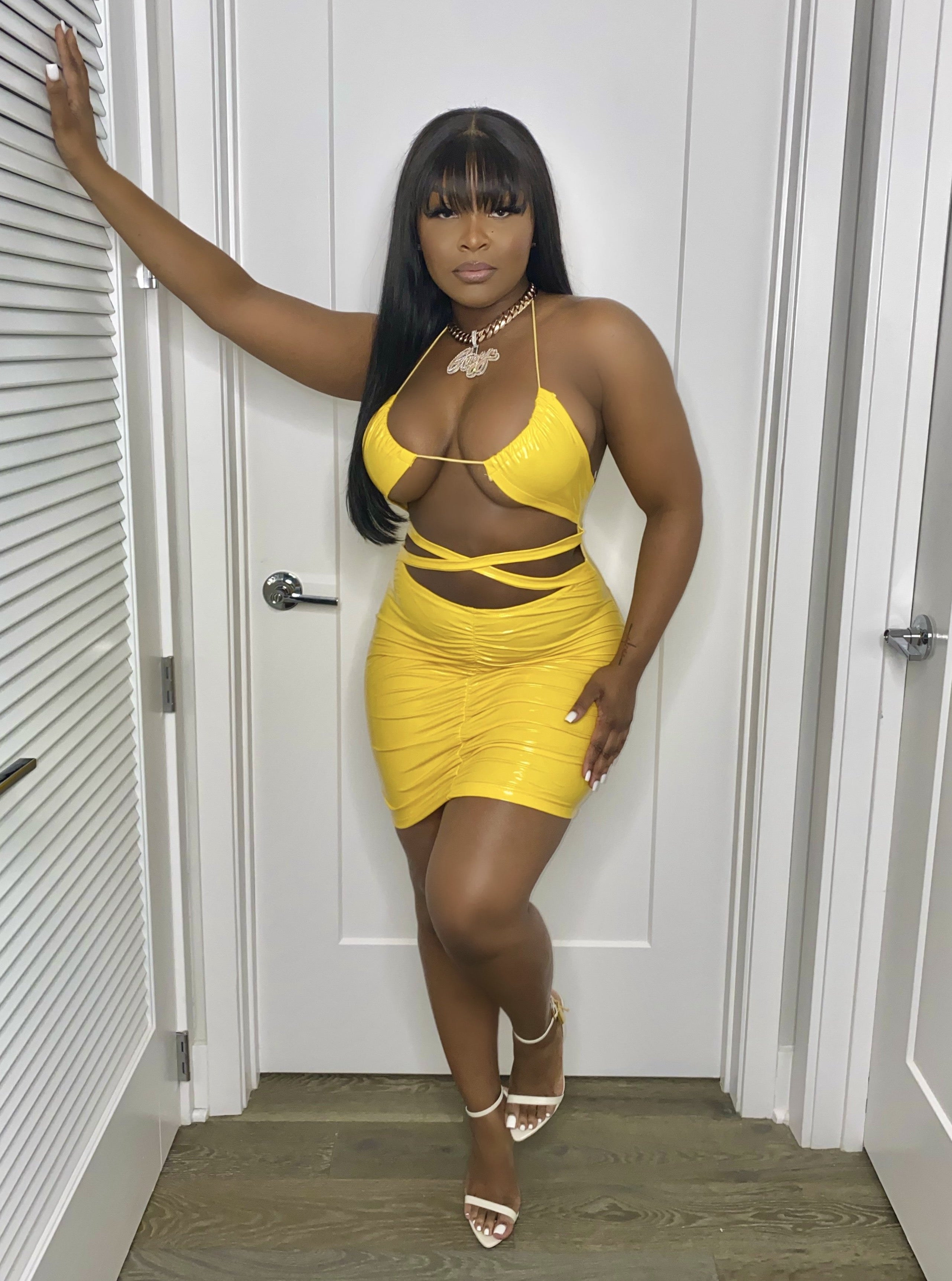 Loving Latex Dress YELLOW Shop Gorgg Loving Latex Dress YELLOW Shop Gorgg
